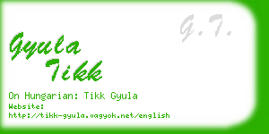 gyula tikk business card